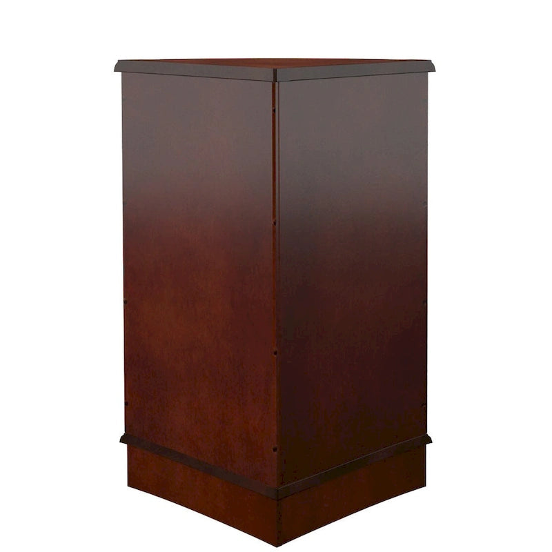 Meuble d'angle d'appoint marron foncé avec rangement une porte