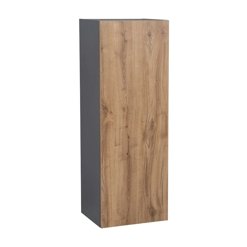 Meuble haut à porte unique avec étagère réglable Blanc cassé Transparent Noir Marron Blanc Gris