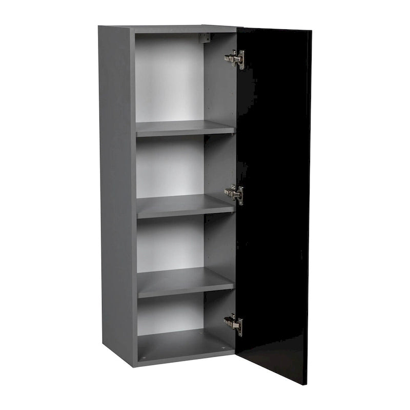 Meuble haut à porte unique avec étagère réglable Blanc cassé Transparent Noir Marron Blanc Gris