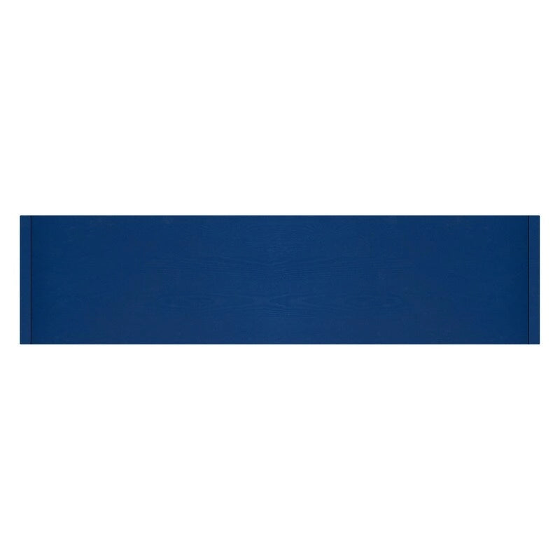 Bahut à 4 portes de 160 cm de large en placage de frêne avec étagères réglables, coloris noir ou bleu marine