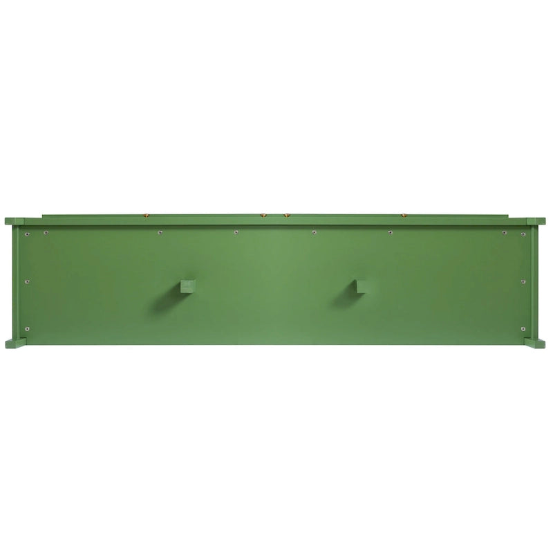 Meuble TV Console Média en Bois avec Porte en Verre Voûtée Antique