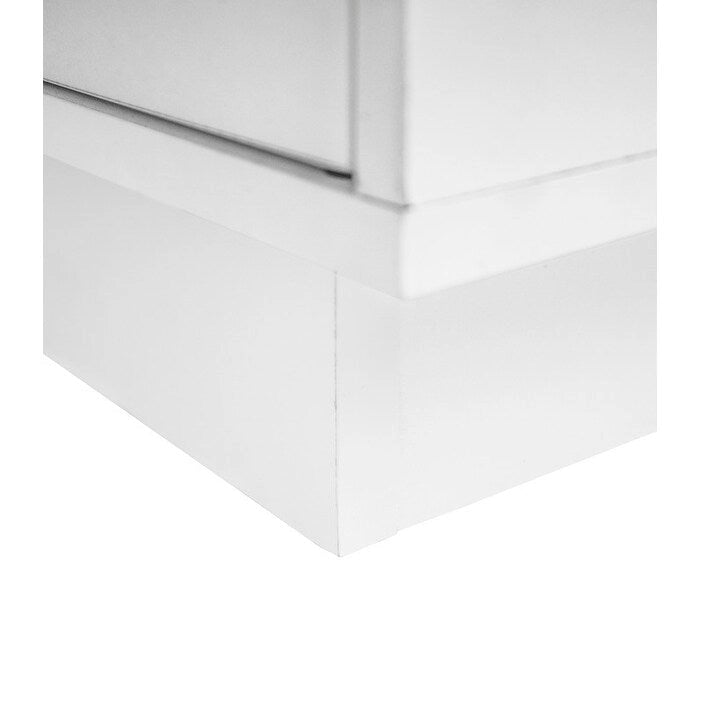 Meuble de rangement avec portes vitrées arquées Blanc Noir Poignée dorée Salon