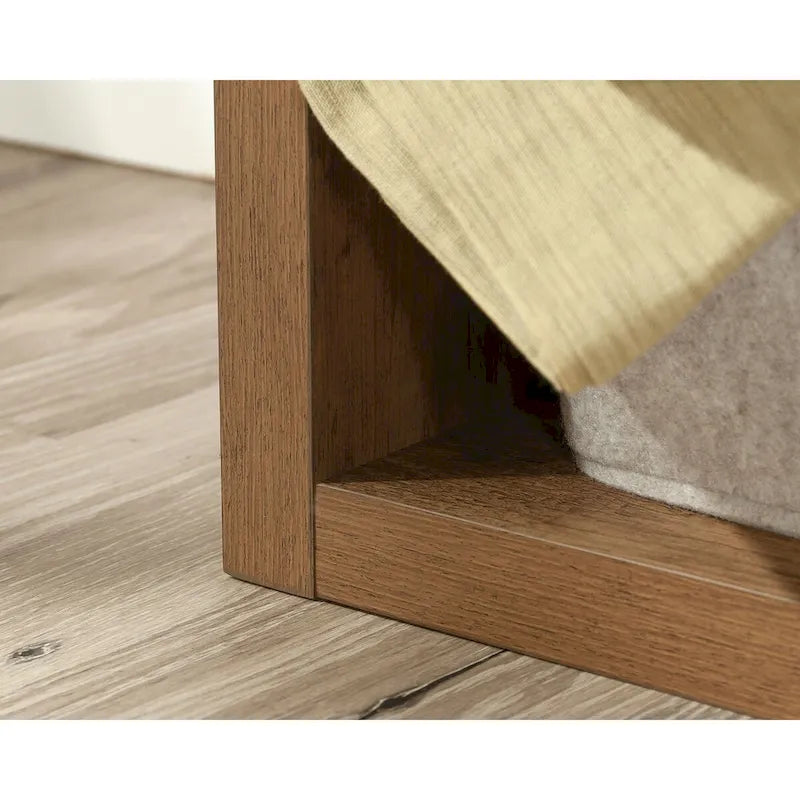 Bibliothèque de rangement 8 cubes, étagère ouverte, finition bois rustique