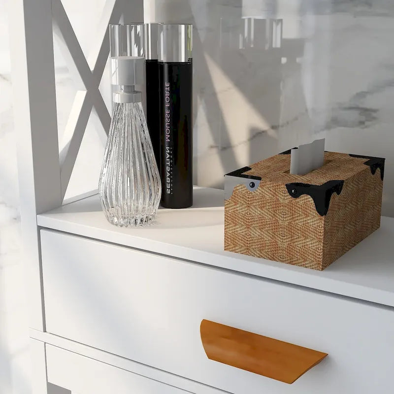 Meuble de rangement blanc à placer au-dessus des toilettes avec tiroir et étagères ouvertes