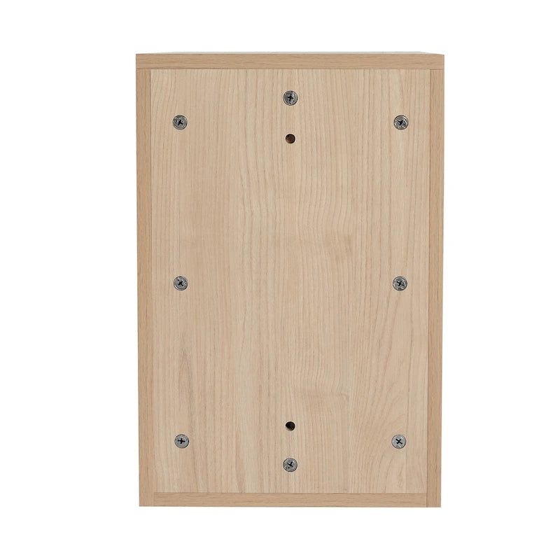 Étagère de rangement murale, organiseur de cubes à deux niveaux, bois de chêne clair