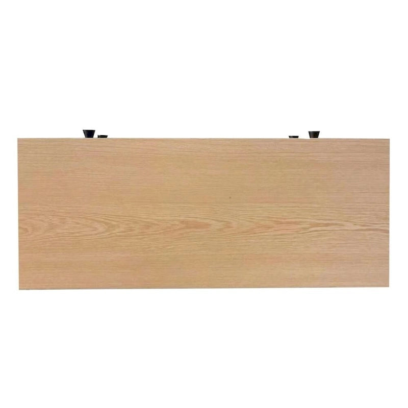 Meuble à chaussures blanc avec tiroirs de rangement et dessus à effet bois